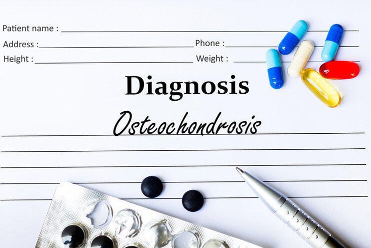 drugs for the diagnosis of osteochondrosis